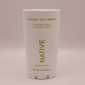 Native "Autumn Air & Amber" Aluminum/Paraben Free Deodorant 2.65 Oz. NWT